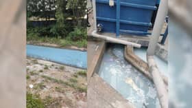 手套厂直排废水染蓝小溪  巴生市厅执法开罚！