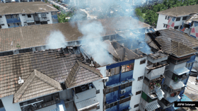 峇都急一组屋火灾  烧毁6单位无人伤亡