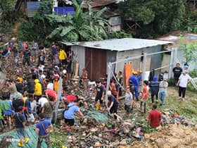 亚庇一甘榜土崩  酿1死6失踪悲剧