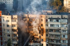 Russia launches largest air attack on Ukraine, sets govt building ablaze