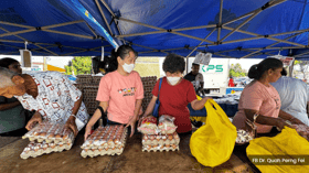 益山慈悯市集明8地点促销 有面粉米粉沙丁鱼罐头玉蜀黍饼干等