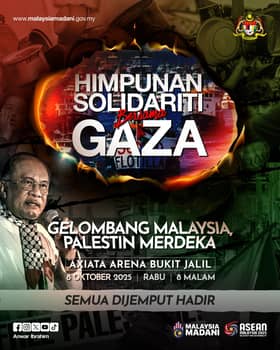 PM ajak rakyat sertai Himpunan Solidariti Bersama Gaza malam esok