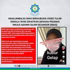 Video tular kaitkan ‘ustaz MAIS’ tidak benar, individu berkenaan diminta tampil beri kerjasama
