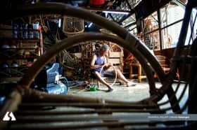 Sentuhan tradisi rotan di tengah kota