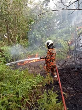 Kebakaran hutan di Jalan Pulau Angsa berjaya dikawal 
