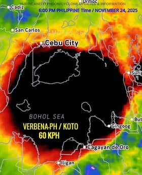 Hampir 47,000 terjejas akibat Lekukan Tropika Verbena di Filipina