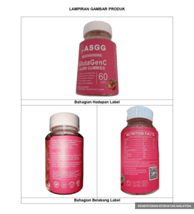 ASGG Gluta Genc Glow Gummies banned over illegal glutathione content
