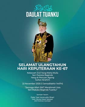 MB sembah tahniah sempena Hari Keputeraan Agong