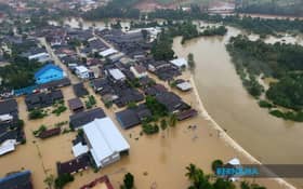 槟城水位消退.雪灾民下降 丹吉玻霹登彭仍严重