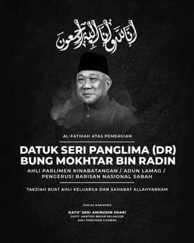 MB ucap takziah, sifatkan pemergian Bung Moktar sebagai kehilangan besar buat negara 