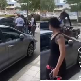 காஜாங்கில் வேகமாக வந்த கார்  மோட்டார் சைக்கிளை மோதிய சம்பவம்- டிக் டாக் காணொளி வைரல் 