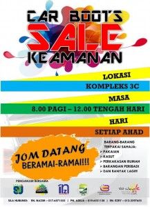 Car Boot Sale an opportunity for the community to obtain additional income