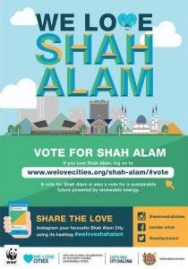 Shah Alam joined 44 cities in the world for the green campaign