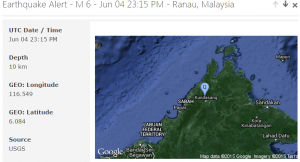 Sabah struck by earthquake that's 6.0 on the Richter scale