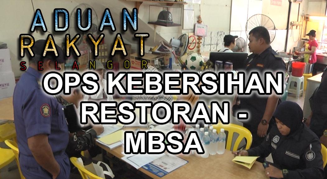 ADUAN RAKYAT SELANGOR - Ops Kebersihan Restoran