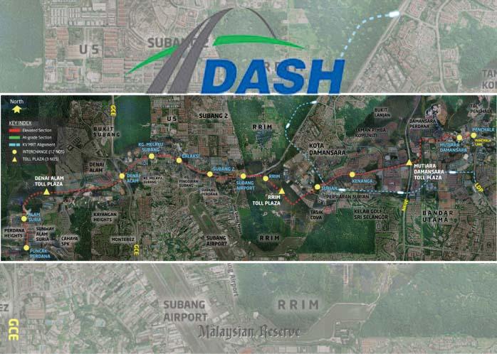 Laluan NKVE ditutup sementara bagi kerja binaan Projek Lintasan Damansara-Shah Alam