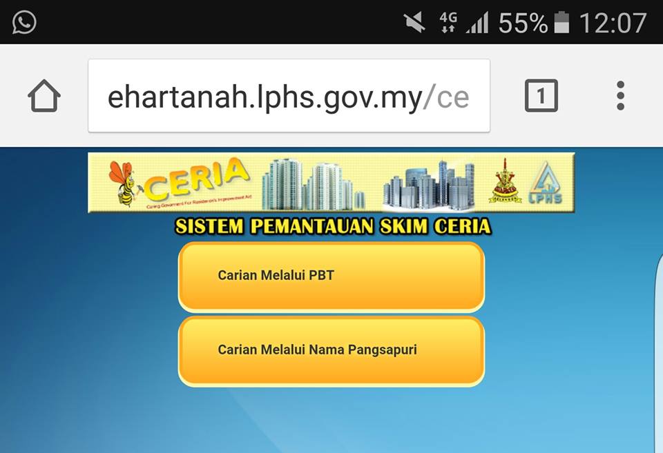Check CERIA status via website