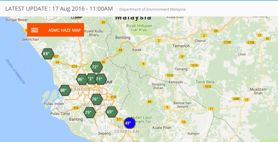 烟霾重临  莎阿南污染指数86点