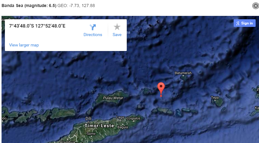 印尼班达6.6级地震