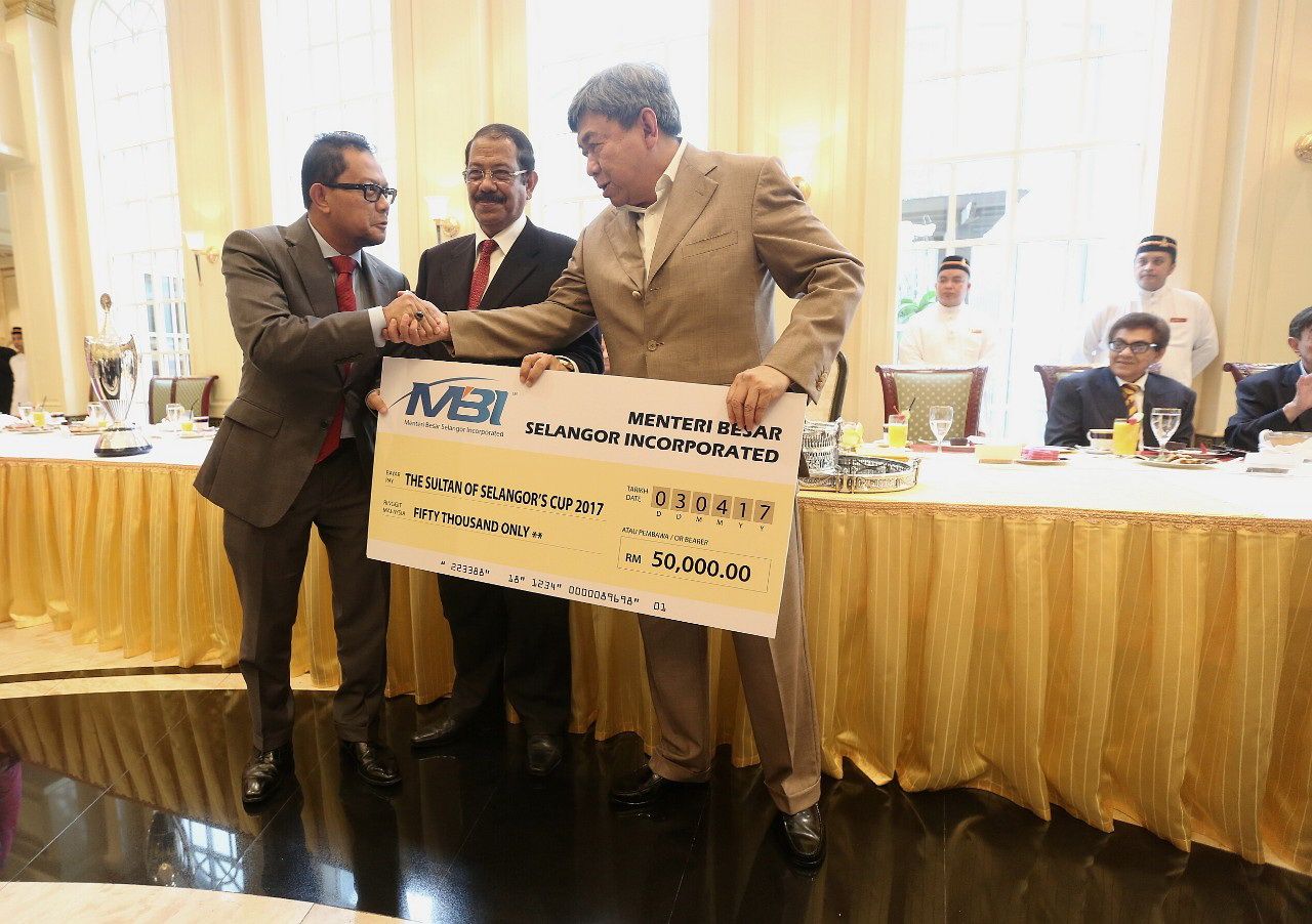 மாநில அரசாங்கம்மற்றும் அரசு சார்பு நிறுவனங்கள் ரிமா605,555 அளித்து சிலாங்கூர் சுல்தான் கிண்ணம் வெற்றியடைய செய்துள்ளனர்