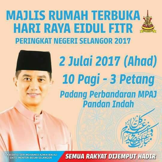 சிலாங்கூர் மாநில நோன்பு பெருநாள் திறந்த இல்ல நிகழ்வு, ஜூலை 2-இல் அனைவரும் கலந்து கொள்ள அழைப்பு