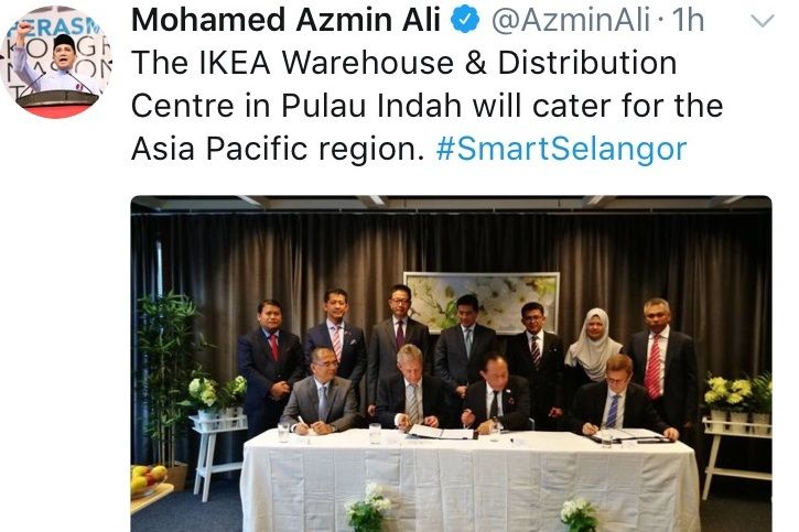 宜家斥10亿 雪州设分销中心  阿兹敏：正确选择