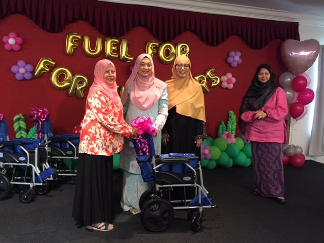 50 cancer patients received wheelchairs