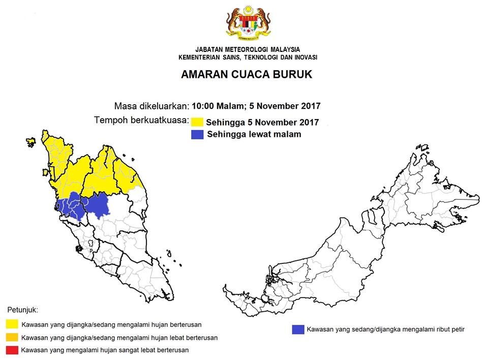 சிலாங்கூரிலும் கடும் மழை பெய்யும்!!!