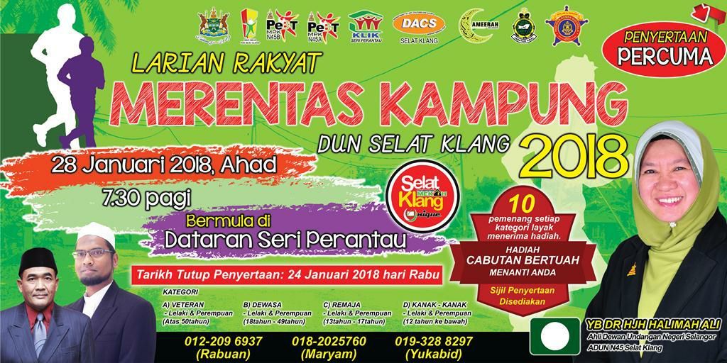 DUN Selat Klang anjur Larian Rakyat Merentas Kampung 2018