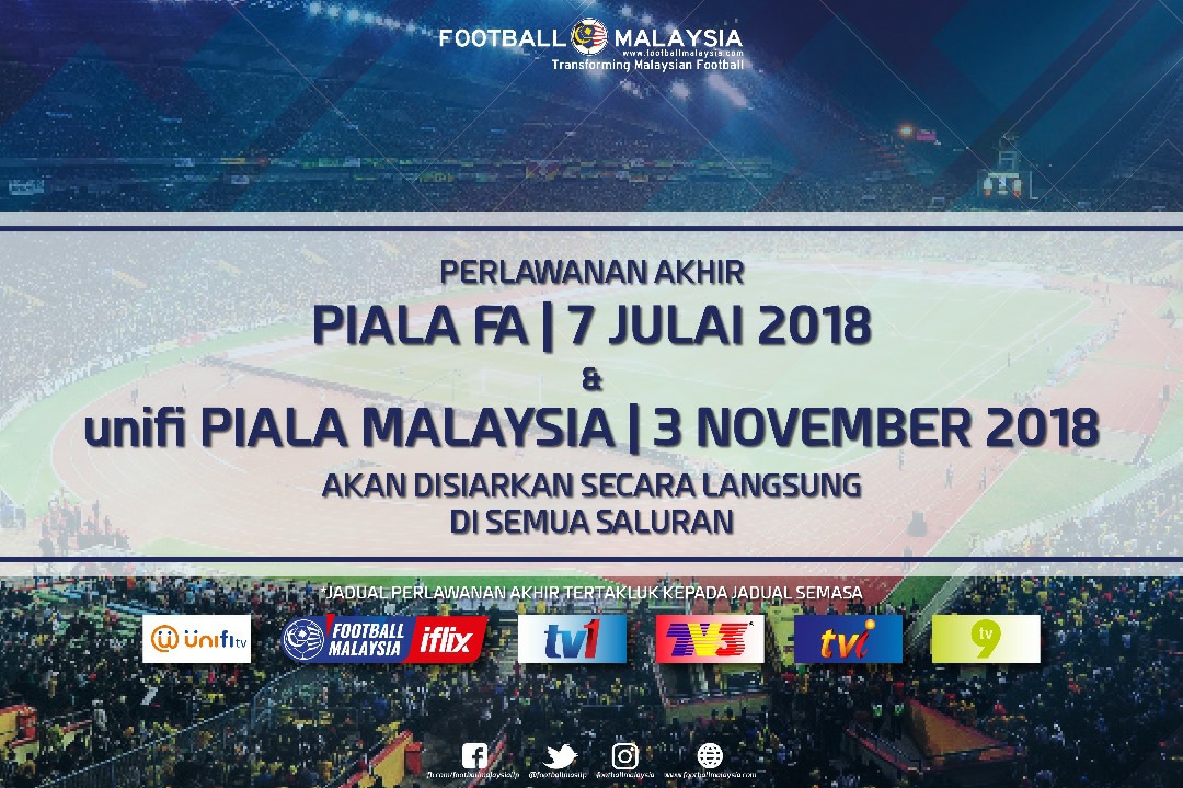 Final Piala FA 7 Julai, Unifi Piala Malaysia 3 November
