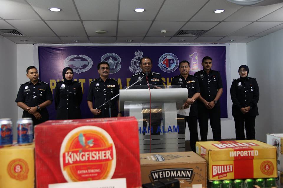 Polis pergiat operasi banteras jualan minuman keras tanpa lesen