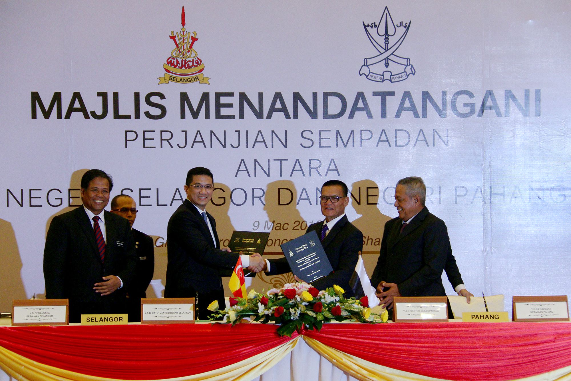 Selangor dan Pahang meterai perjanjian sempadan