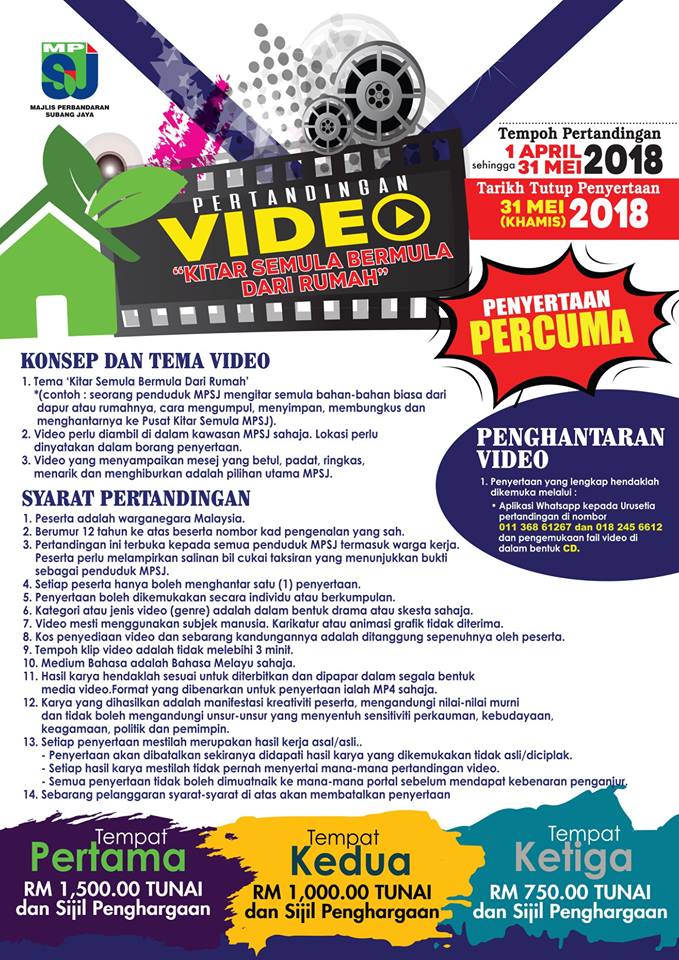 MPSJ anjur Pertandingan Video 'Kitar Semula Bermula Dari Rumah'