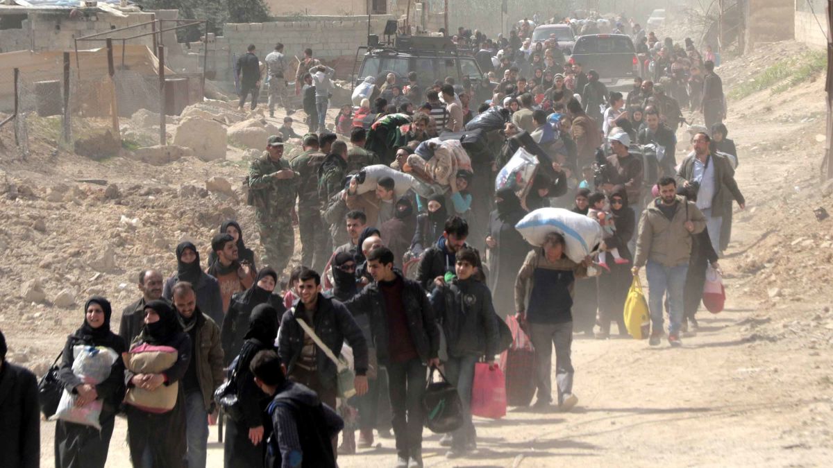 Perang Syria: Puluhan maut, ribuan lari dari Timur Ghouta