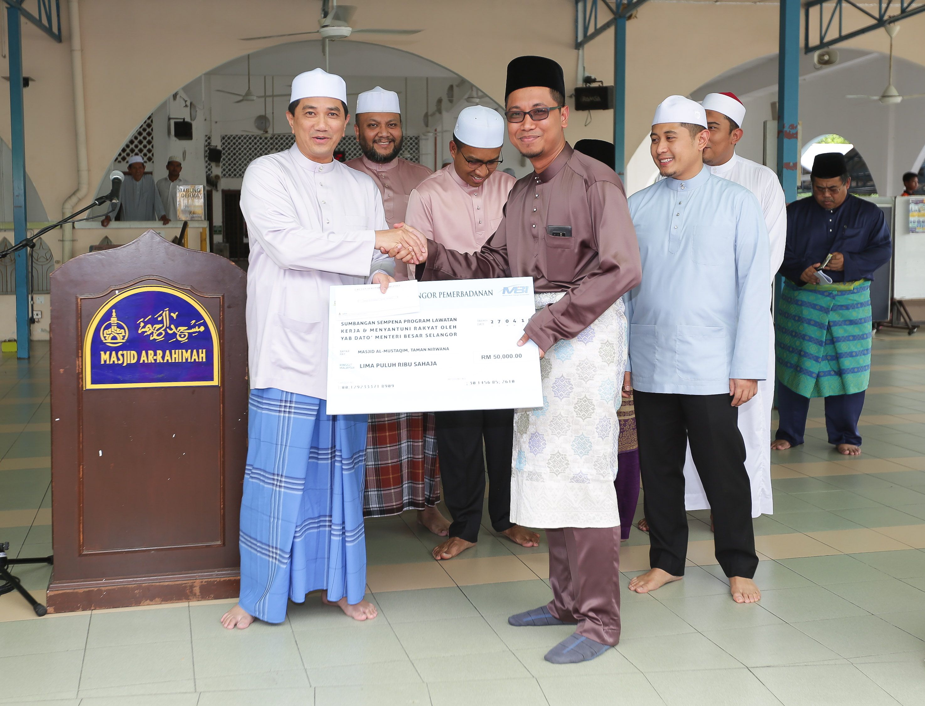 Kerajaan Negeri sumbangan RM640,000 kepada masjid, surau dan SRA