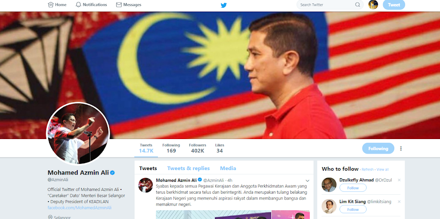 Netizen sindir Najib, puji 'caretaker' Azmin