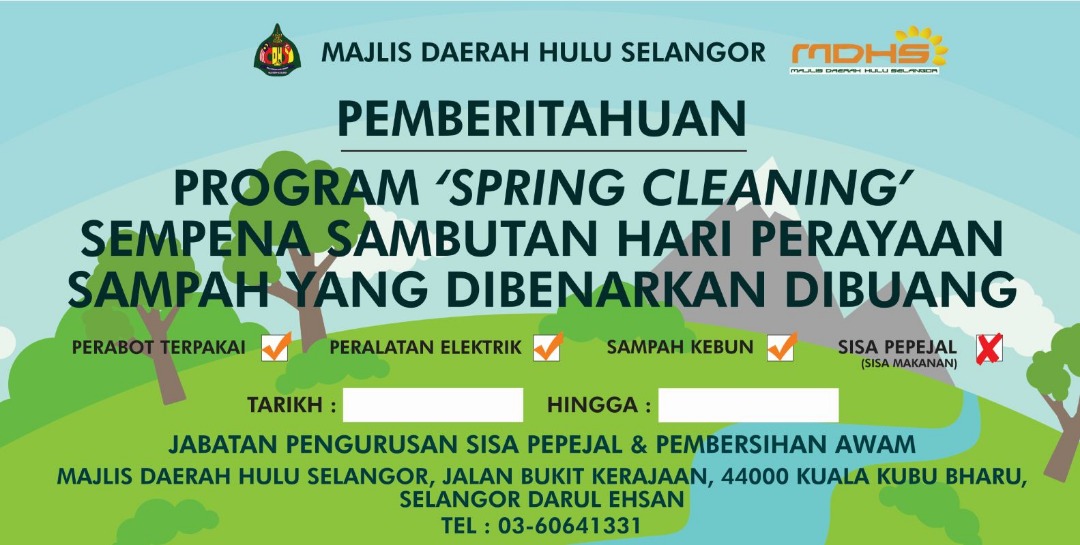 MDHS sedia 31 tong roro secara percuma lupus barangan pukal