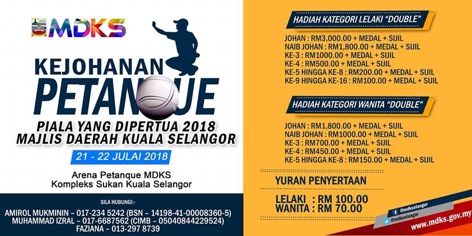 Petanque Piala YDP MDKS tawar hadiah lumayan