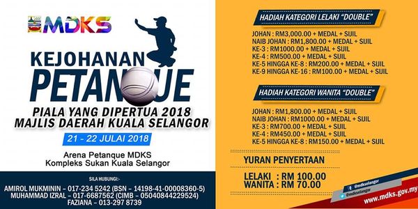 Petanque Piala YDP MDKS tawar hadiah lumayan