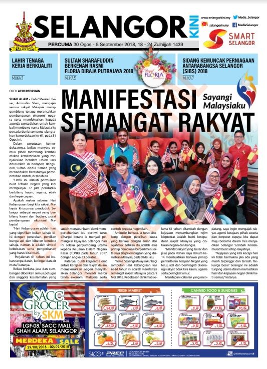 SelangorKini 30 Ogos - 5 September 2018