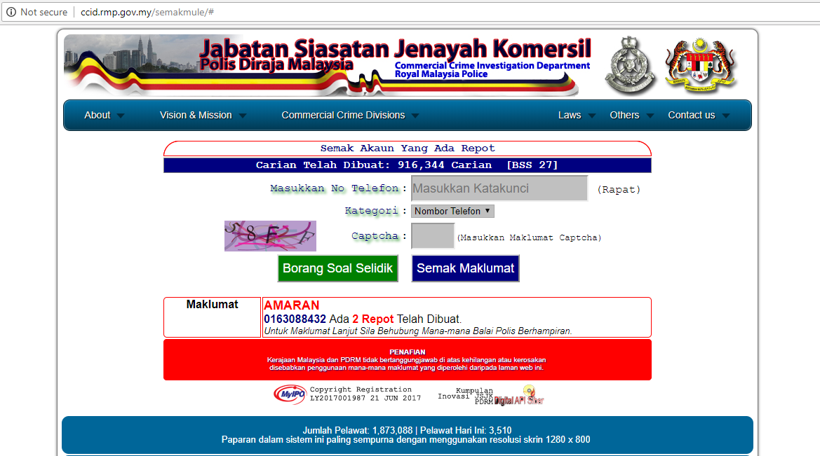 PDRM wujud laman web semak peniaga online