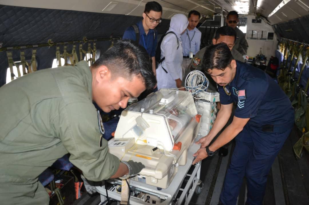 TUDM terbangkan bayi berusia 31 hari ke IJN