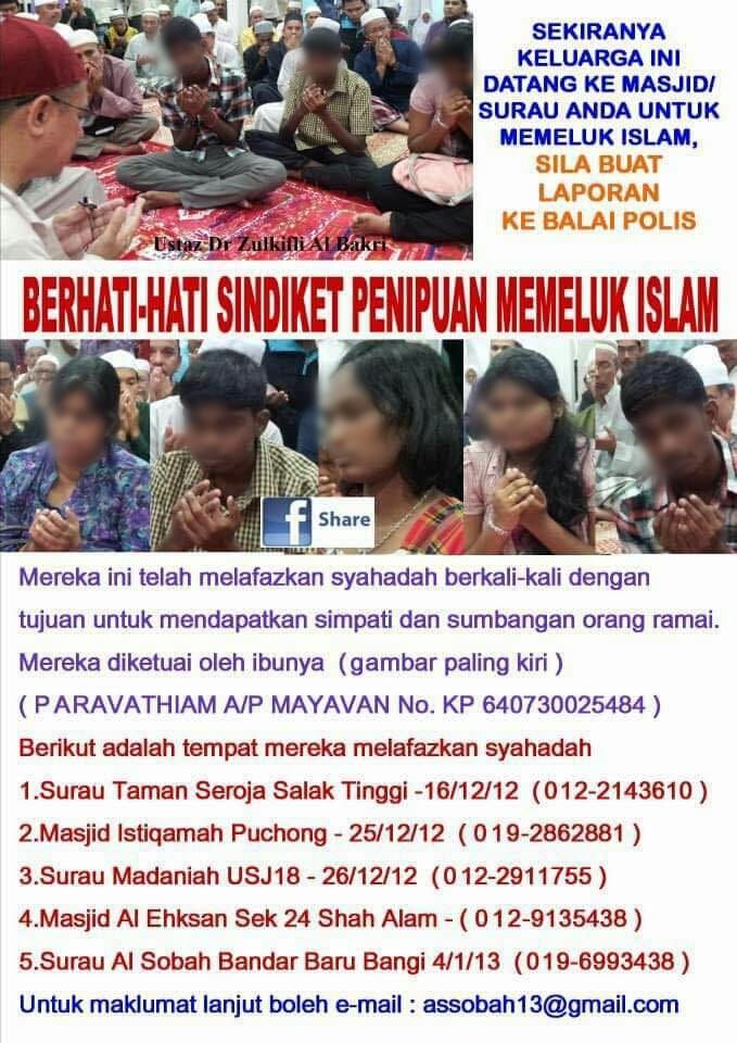 MAIS siasat sindiket penipuan peluk Islam