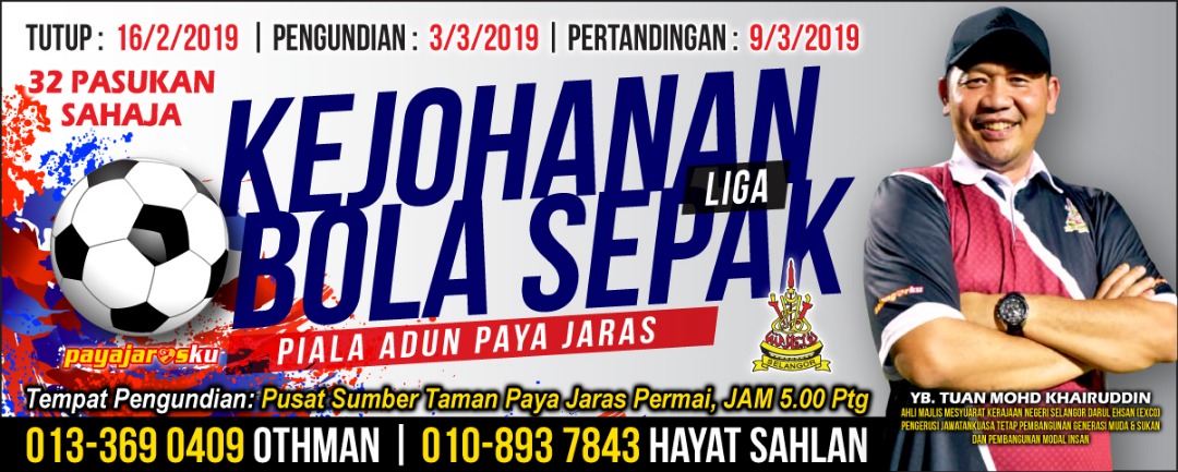 Kejohanan Bola Sepak Piala Adun Paya Jaras edisi ke-10 kembali