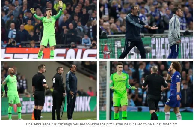 Kepa-Sarri anggap insiden Piala Liga 'salah faham'?