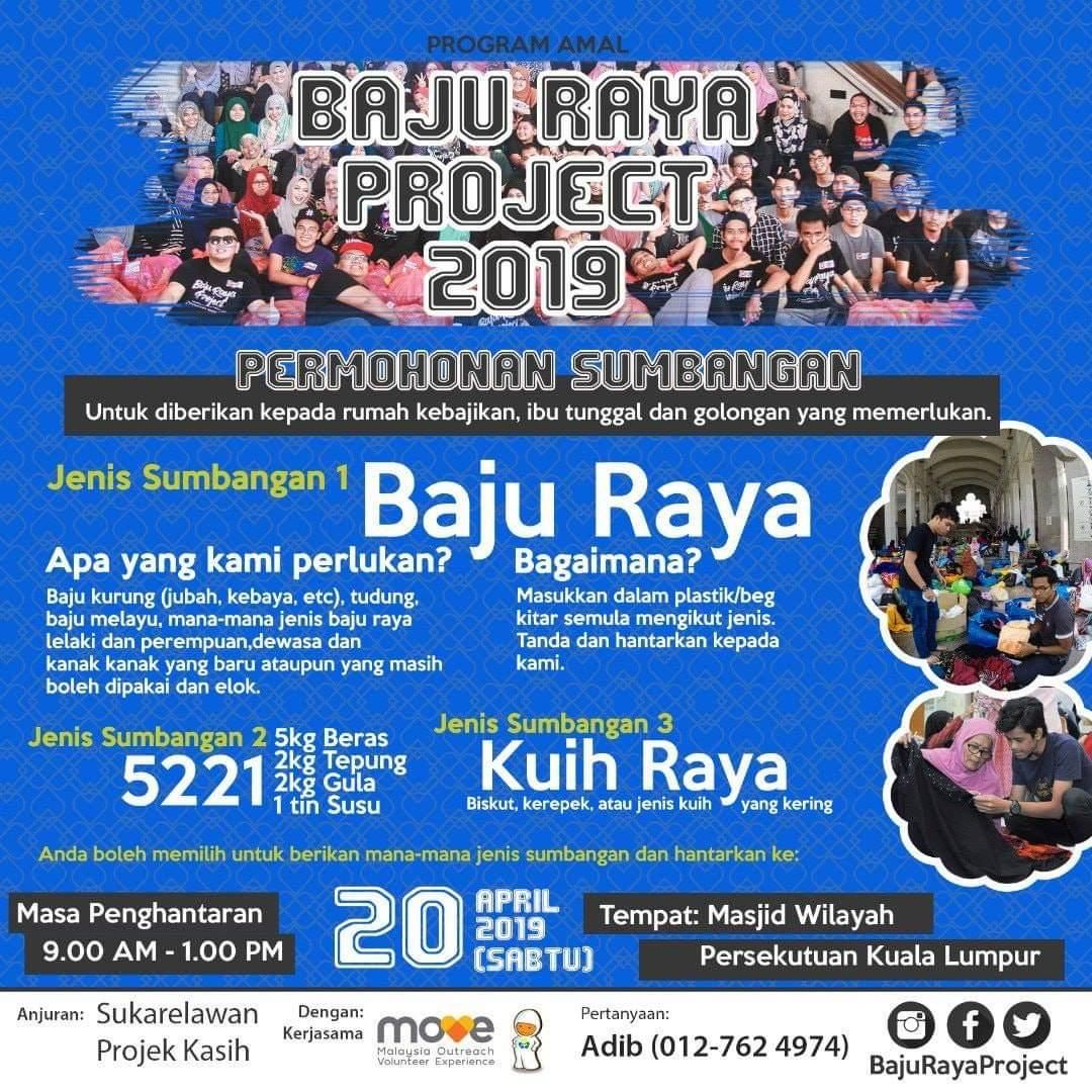 Baju Raya Project 2019 bakal kembali 20 April depan