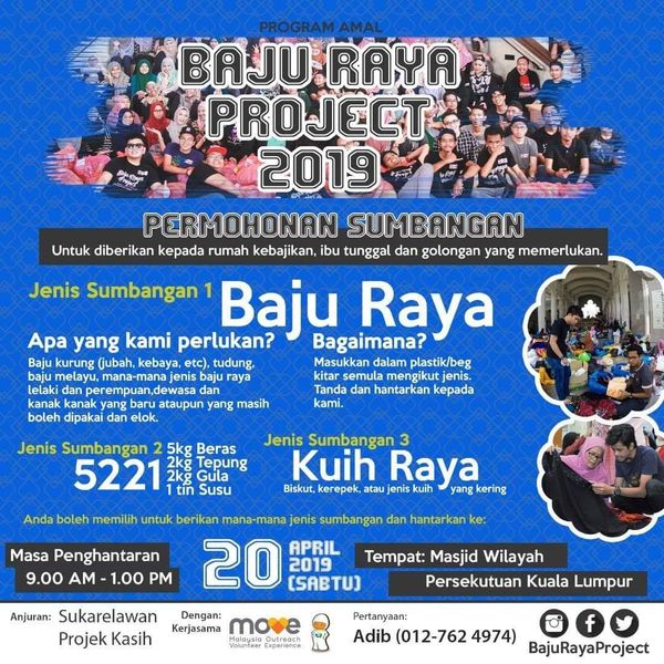 Baju Raya Project 2019 bakal kembali 20 April depan