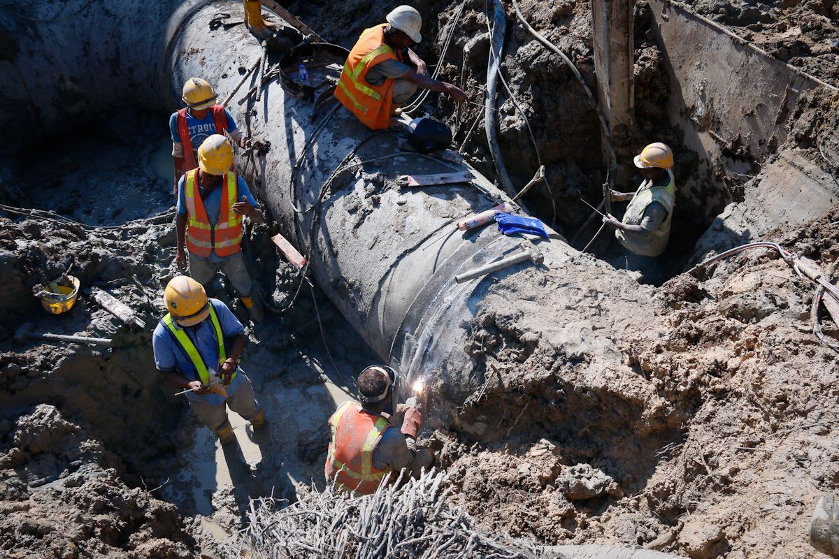 குழாய் பழுது பார்ப்பு பணி தாமதத்திற்கு நில அதிர்வே காரணம்!