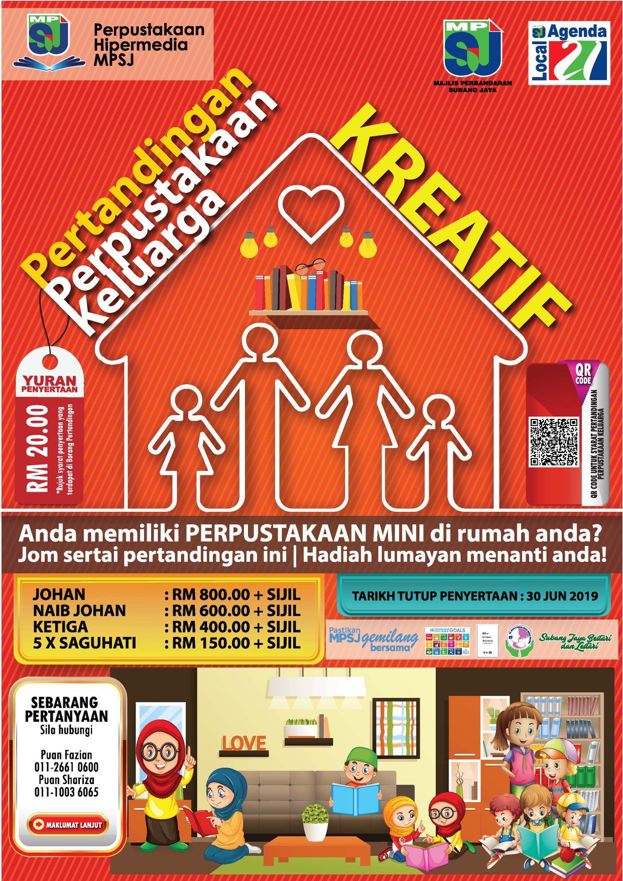 MPSJ anjur pertandingan Perpustakaan Keluarga Kreatif