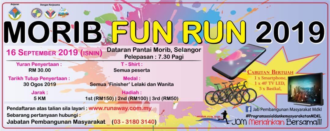 ‘Morib Fun Run 2019’ tawar hadiah wang tunai, telefon pintar